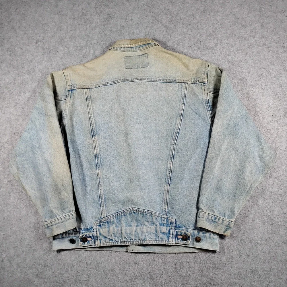Vintage Katana Jeans Denim Trucker Jacket Light Wash Blue Mens Size Medium‎ M